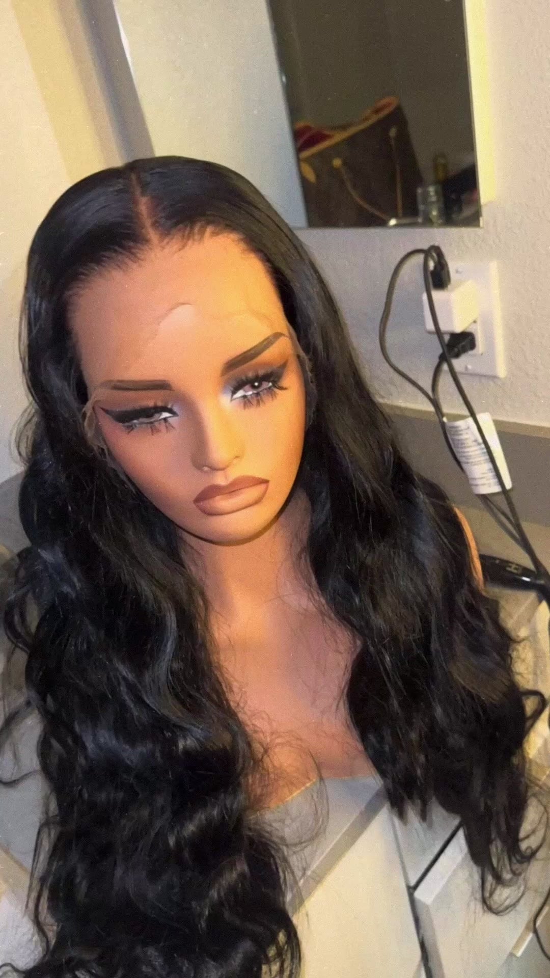 Natural Black HD Frontal Wig 200% Density